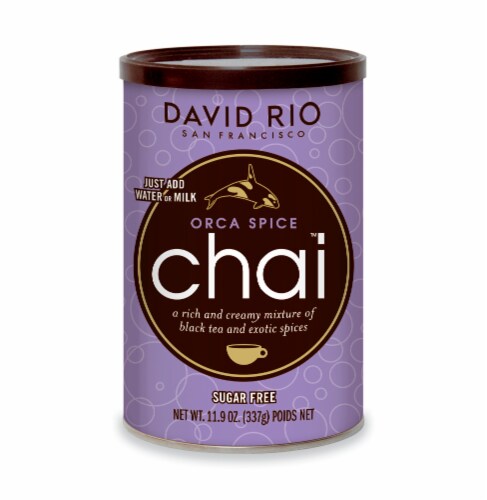 David Rio Orca Spice Chai™ Sugar Free Black Tea Canister Perspective: front
