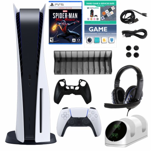 PS5 Console with Miles Morales Game Accessories Kit 2 Vouchers