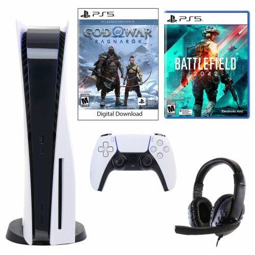 PS5 Core Console with God of War Ragnarok with Universal Headset