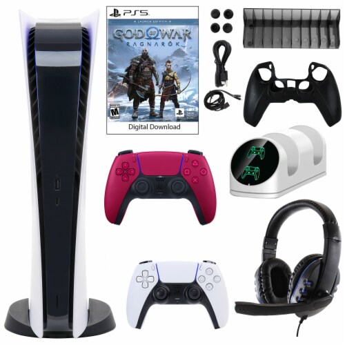 PS5 Console w/ Digital GOW Ragnarok Controllers Vouchers & Kit 