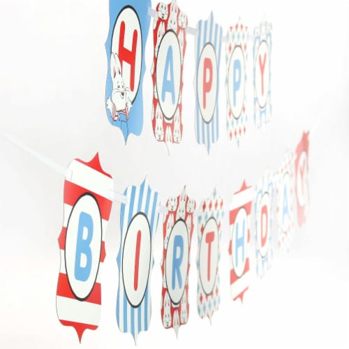 Prime Party Happy Birthday Banner Sign | Max and Ruby Collection Perspective: front