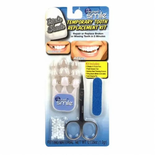 Billy Bob Teeth Inc. Instant Smile® Complete Your Smile™ Tooth Replacement Kit Perspective: front