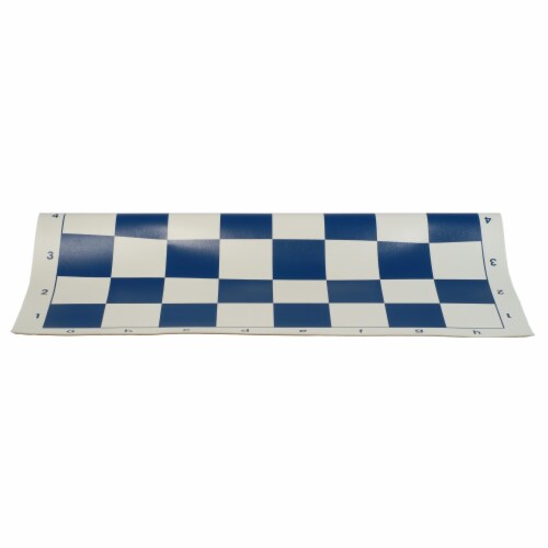 WE Games Complete Tournament Chess Set, Plastic Pieces, Blue Board, Travel Bag Perspective: front