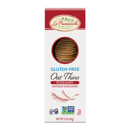 La Panzanella® Gluten Free Rosemary Oat Thins Perspective: front