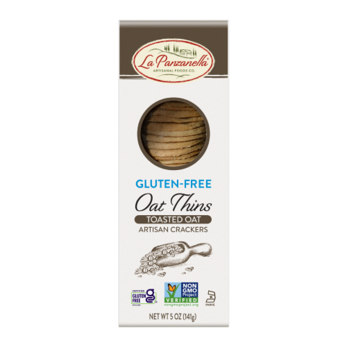 La Panzanella® Gluten-Free Toasted Oat Thin Crackers Perspective: front