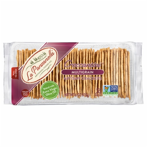 La Panzanella® Mini Multigrain Artisan Crackers Perspective: front