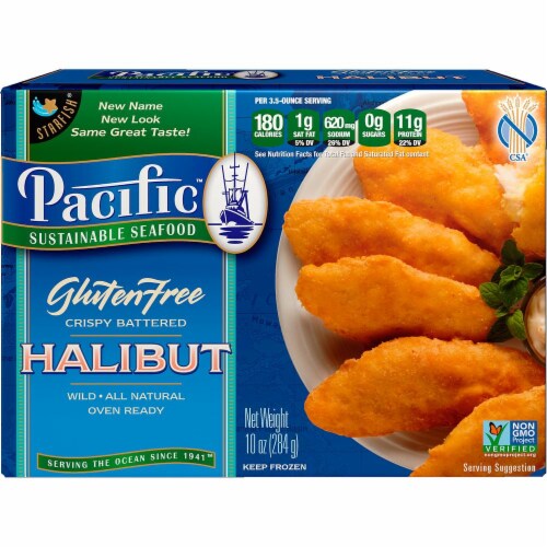 Pacific Seafood Gluten-Free Battered Halibut Perspective: front
