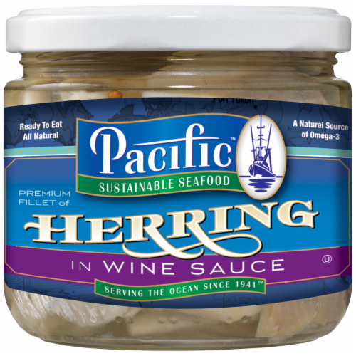 Pacific Seafood Herring in Wine Sauce Perspective: front