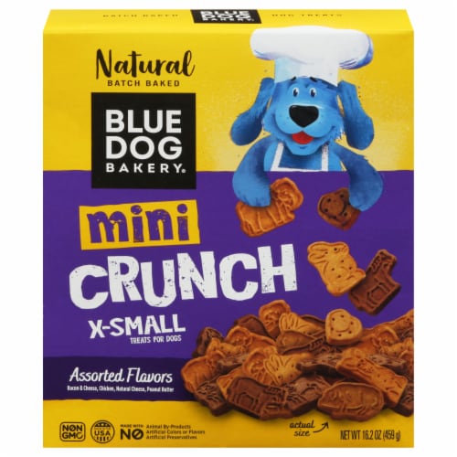 Blue Dog Bakery Mini Crunch Assorted Flavor Extra Small Dog Treats Perspective: front