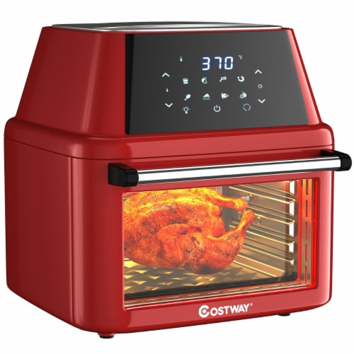 Costway 19 QT Multi-functional Air Fryer Oven Dehydrator Rotisserie w/Accessories Perspective: front