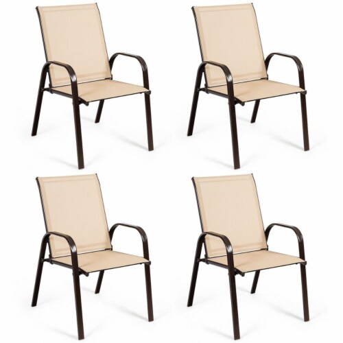 Steel sling outdoor patio dining 2025 chair