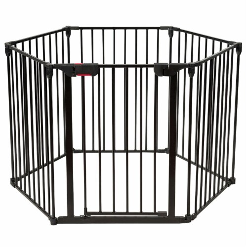 Costway 6 Panel Baby Safe Metal Gate Play Yard Barrier Pet Fence