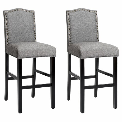 Set Of 2 Bar Stools 30 Upholstered