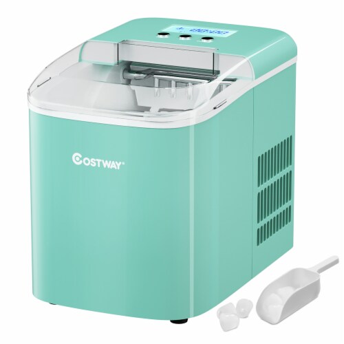 Costway Portable Ice Maker Machine Countertop 26LBS/24H LCD Display w/Ice  Scoop Green, 14.5''x10''x12''(LxWxH) - Pay Less Super Markets