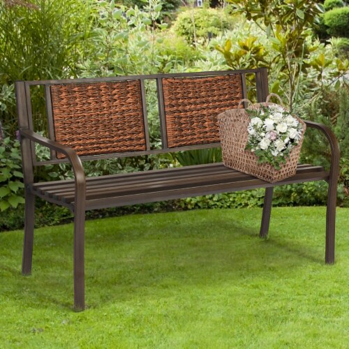 Rattan garden bench seat cheap