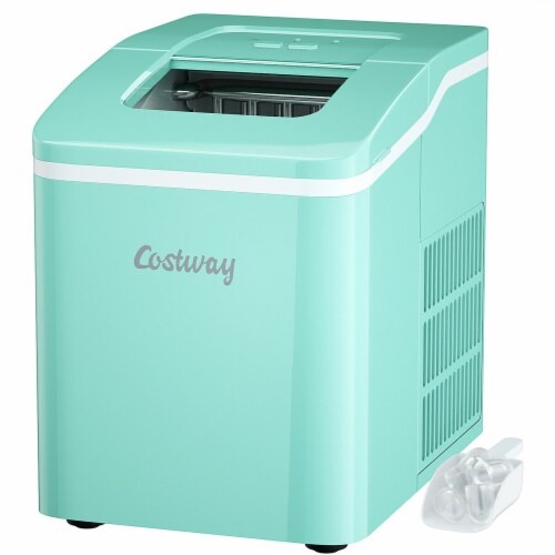 Costway Portable Ice Maker Machine Countertop 26Lbs/24H Self-cleaning w/  Scoop Green, 12'' x 9'' x 12'' - Harris Teeter