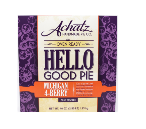 Achatz Handmade Over Ready Hello Good Pie Michigan 4-Berry Pie Perspective: front