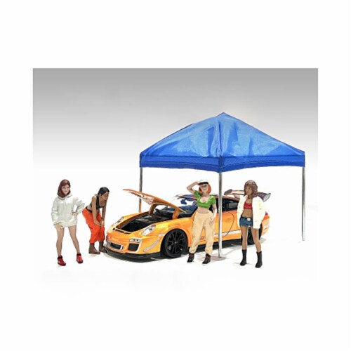 American Diorama 24101-24102-24103-24104 Hip Hop Girls for 1 by 24 Scale Models Figure Set - Perspective: front