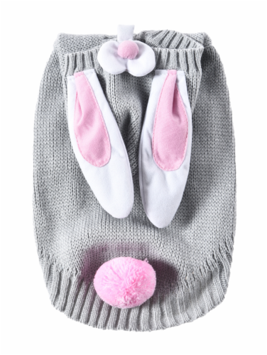 Max & Marlow Rabbit Sweater - Grey Perspective: front