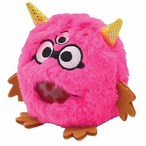 Streamline Pink Monster Plush Ball Perspective: front