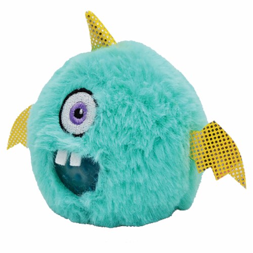 Streamline Aqua Monster Plush Ball Perspective: front
