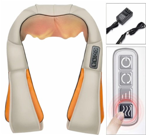 Back Massager Neck Massager with Heat,3D Kneading Massage Pillow for Pain  Relief