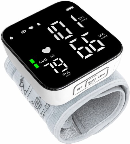 Blood Pressure Monitor,BP Monitor Wrist Cuff Automatic with Large Display  Screen with Batteries for Home Use 