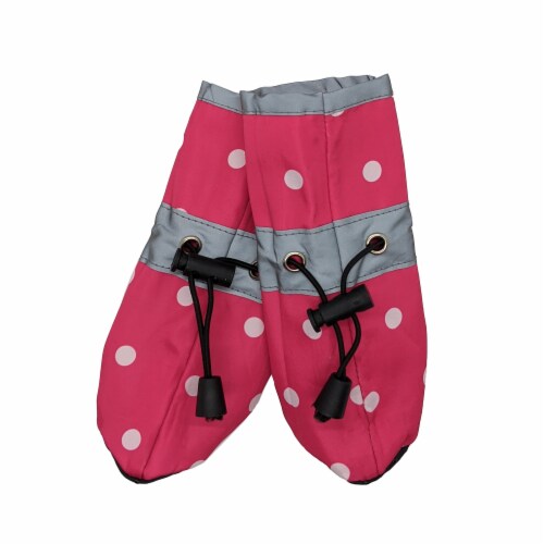 Fashion Pet Polka Dot Dog Rainboots Perspective: front