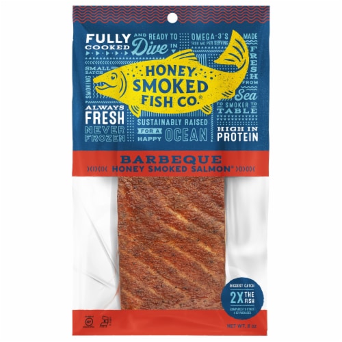 Honey Smoked Fish Co.® Barbeque Smoked Salmon Perspective: front