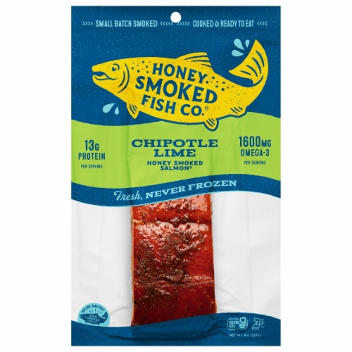 Honey Smoked Fish Co Smoked Salmon Chipotle Lime Honey Smoked Salmon, 8 ...