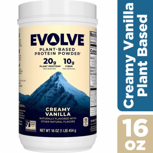 Evolve® Vanilla Bean Plant-Based Protein Powder Perspective: front