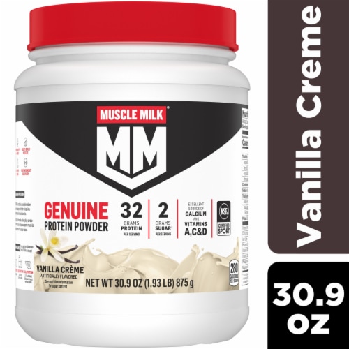 Muscle Milk® Vanilla Crème Genuine Protein Powder Perspective: front