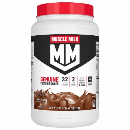 Muscle Milk® Genuine Chocolate Protein Powder Perspective: front