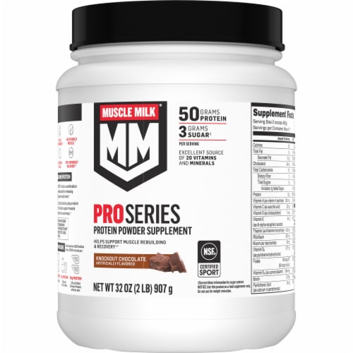 Muscle Milk® Pro Series Knockout Chocolate Protein Powder Perspective: front