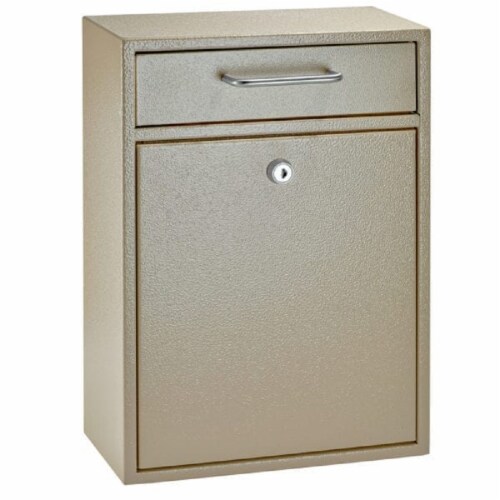 Epoch Design Locking Security Drop Box - Tan Perspective: front