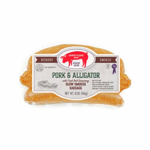 Country Pleasin' Pork & Alligator Slow Cooked Sausage Perspective: front