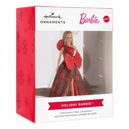Hallmark Christmas Ornament - Mattel Holiday Barbie™ 2024 Perspective: front