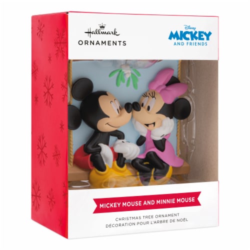 Hallmark Disney Mickey Mouse and Minnie Mouse Christmas Ornament Perspective: front