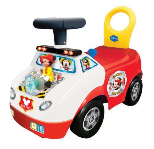 Kiddieland Disney Mickey Mouse Fire Truck Activity Interactive Ride On Car Red 1 Piece Gerbes Super Markets