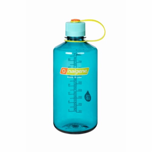 Nalgene 341966 1 qt. Narrow Mouth Sustain Bottle, Cerulean Perspective: front