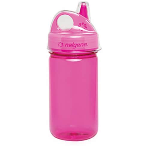 Nalgene 341910 Grip-N-Gulp Pink with Cover Perspective: front