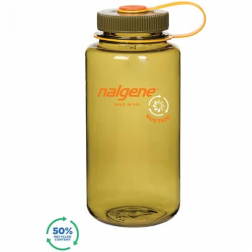 Nalgene 341957 1 qt. Wide Mouth Sustain Water Bottle, Olive Perspective: front