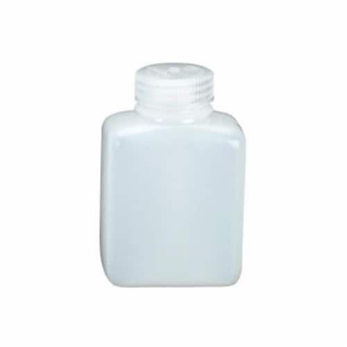Nalgene NAL-562114-0002 HDPE Wide Mouth Square Storage Bottle, 2 oz Perspective: front