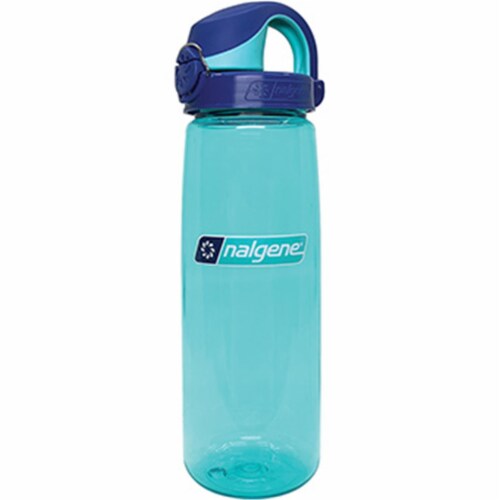Nalgene 341869 24 oz On The Fly Bottle with Cap, Aqua & Blue Perspective: front