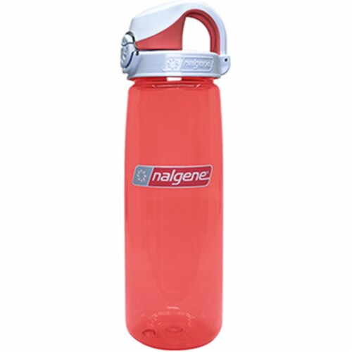Nalgene 341871 24 oz On The Fly Bottle with Cap, Coral & Frost Perspective: front