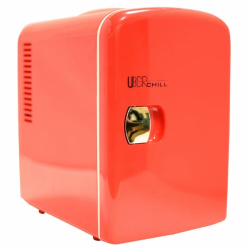 Uber Appliance Mini Fridge 6-can portable refrigerator|cooler/warmer|Bedroom/dorm/RV Perspective: front
