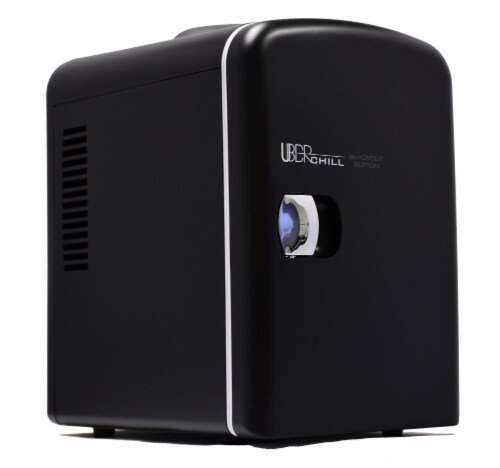 Uber Appliance Mini Fridge 6-can portable refrigerator|cooler/warmer|Bedroom/dorm/RV Perspective: front