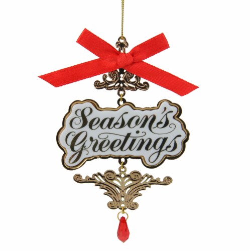 Carlton Cards 4 Carlton Heirloom Season's Greetings Christmas Ornament