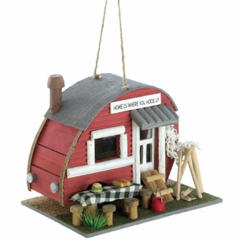 Vintage Trailer Birdhouse Perspective: front