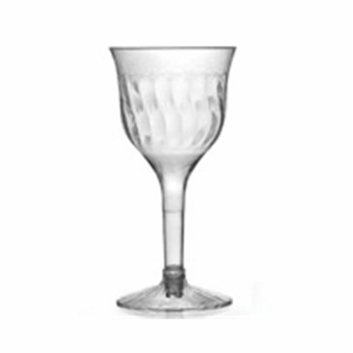 Flairware 5 oz Clear Wine Goblet 2 Piece Perspective: front